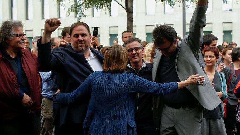 Jové es recibido por líderes independentistas tras ser liberado