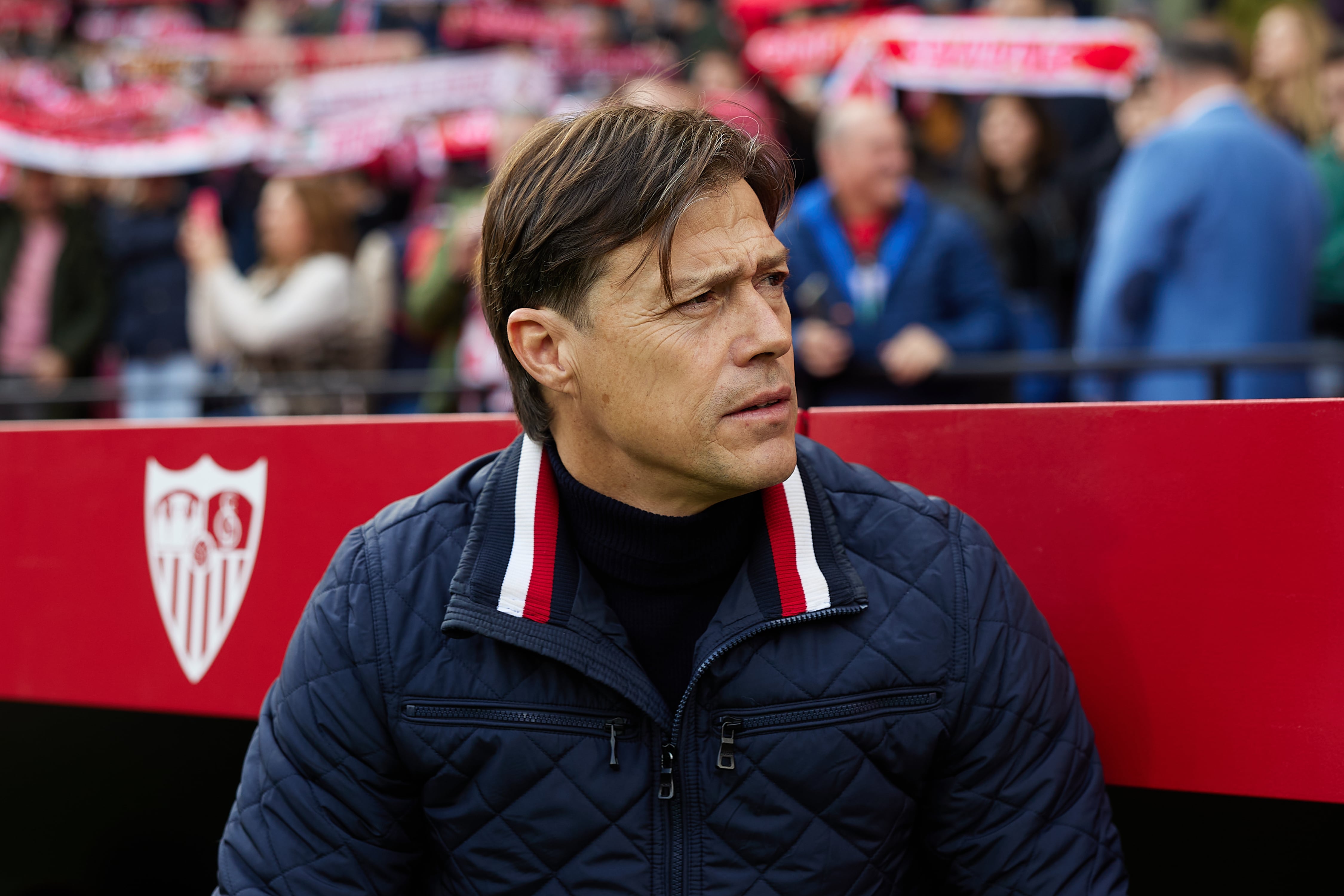 Matías Almeyda, durante un partido de LaLiga entre Sevilla y Girona