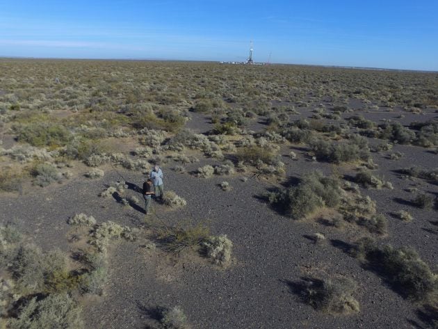 Paisaje semidesértico de Argentina