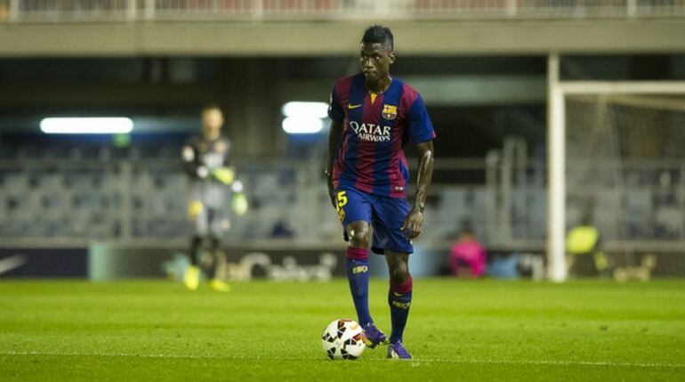 Bagnack, durante un partido con el Barça B