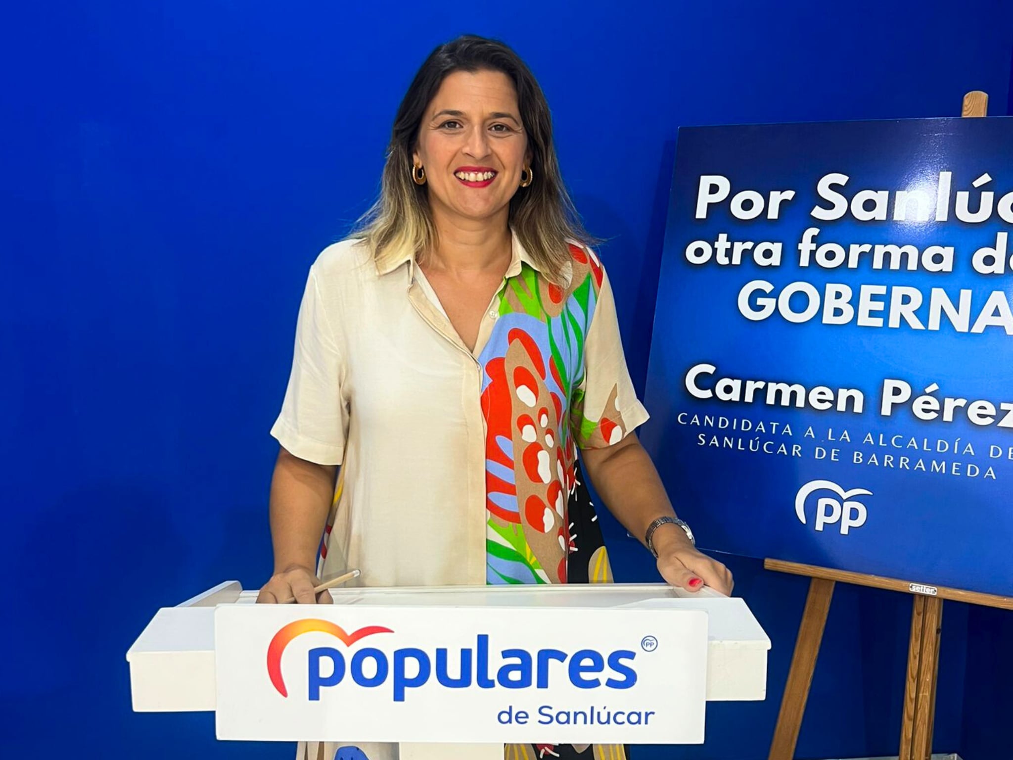 Carmen Pérez, portavoz municipal del PP en el Ayuntamiento de Sanlúcar