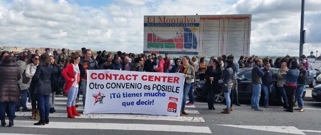 Trabajadores de la empresa en una concentración (archivo)