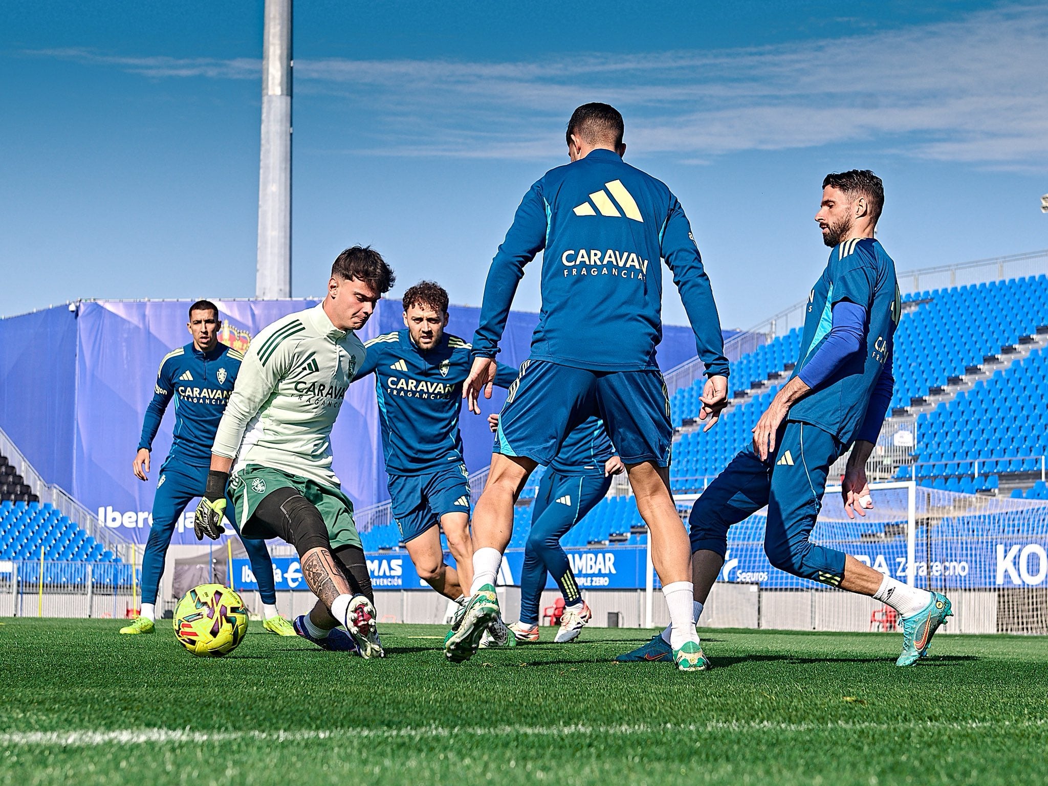 El Real Zaragoza ha terminado de preparar el encuentro ante el Burgos