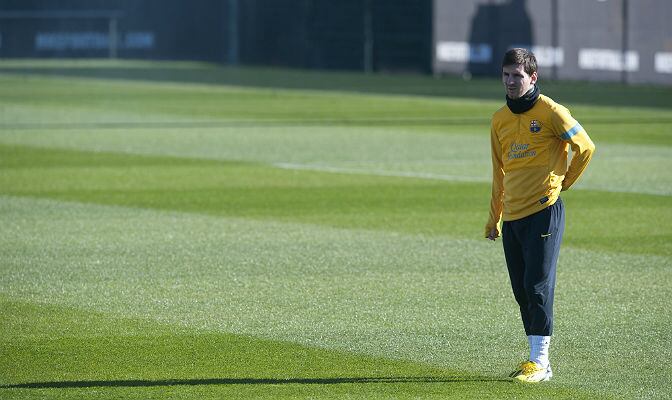 Messi, durante un entrenamiento