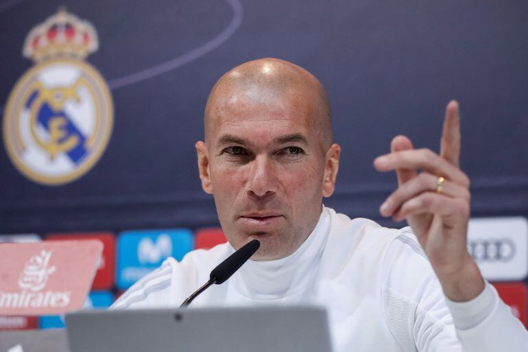 Zidane, en la sala de prensa