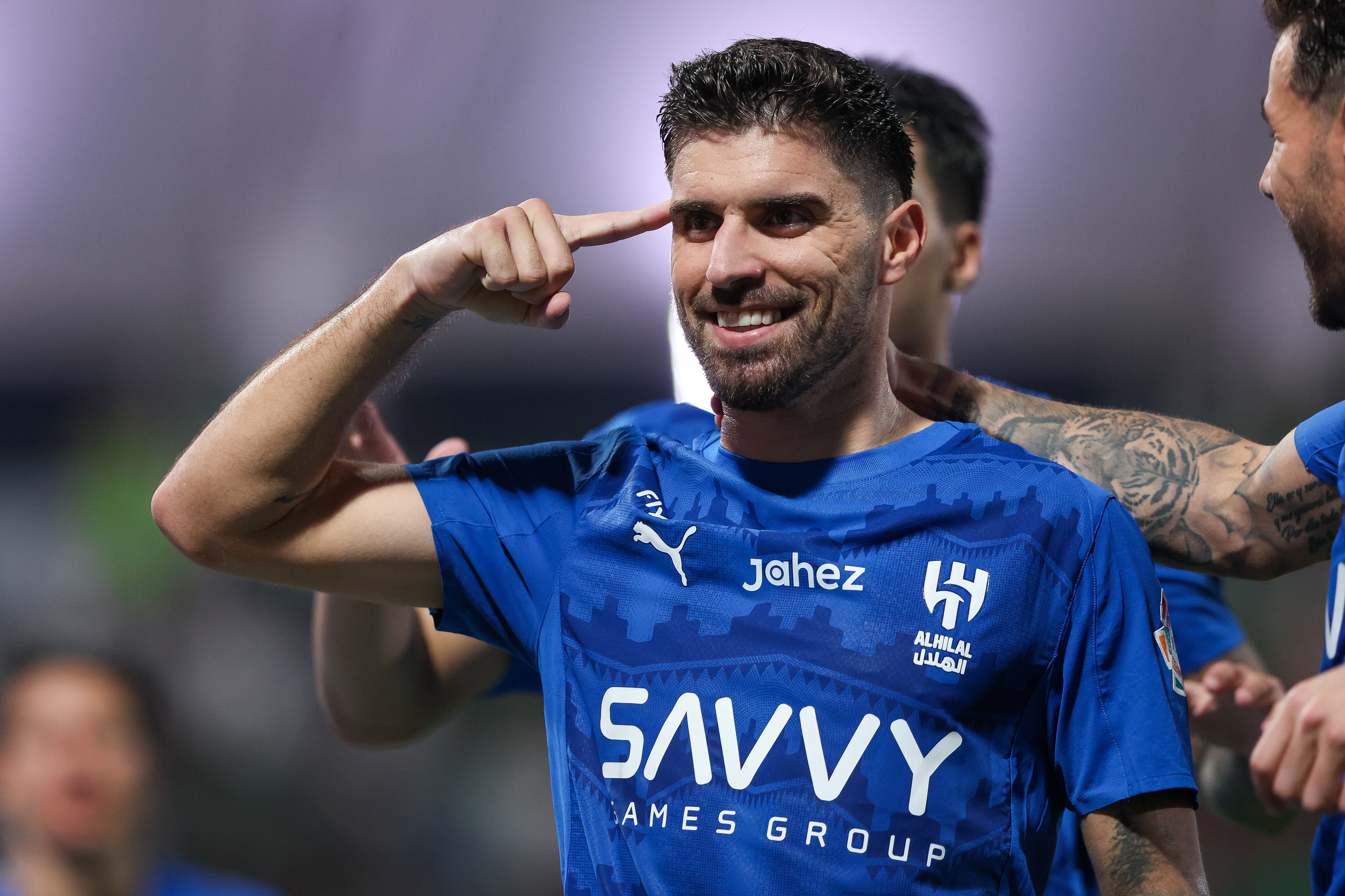 Rúben Neves celebra un gol con el Al Hilal de Arabia Saudí