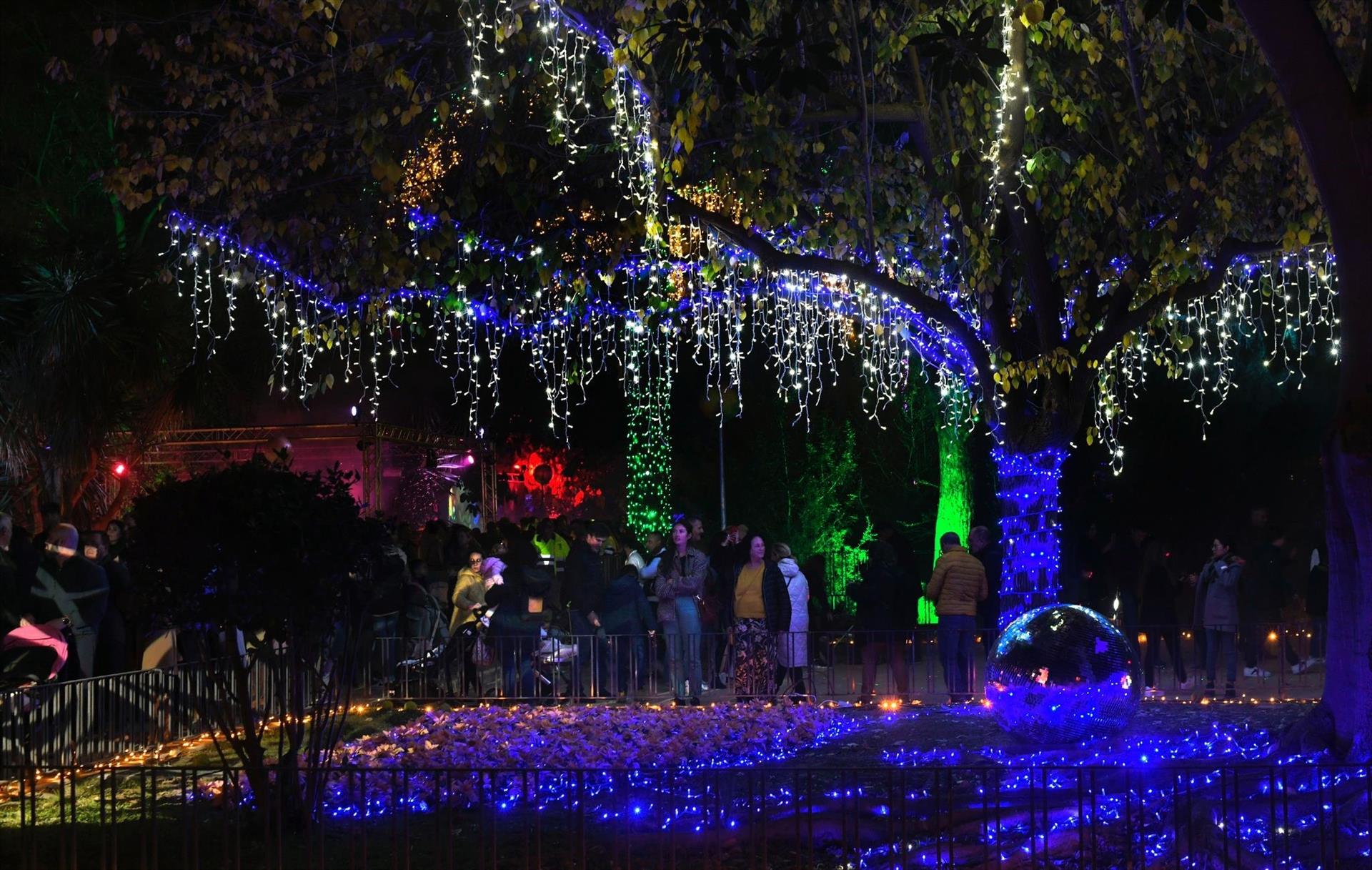 Detalle del Jardín de los Sueños en las navidades de 2023. Ayto. Murcia