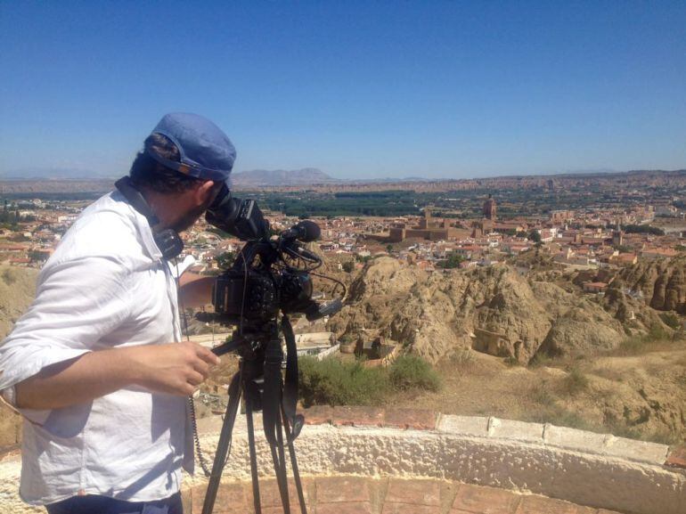 Grabación de imágenes de Guadix para su emisión en TF1 de Francia.