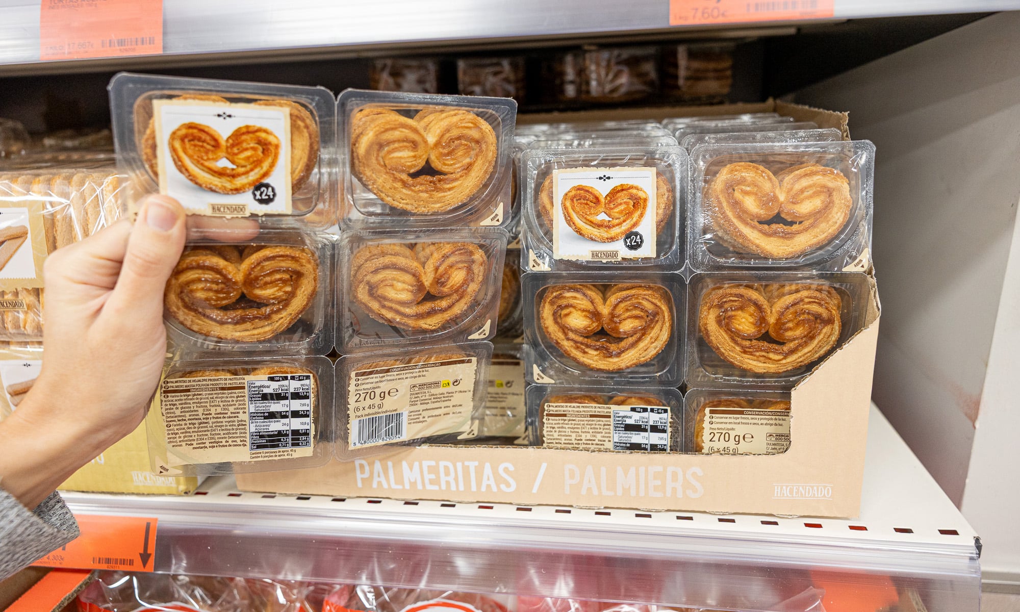 Mercadona lanza una nuevo diseño por porciones para favorecer la conservación de las palmeritas.