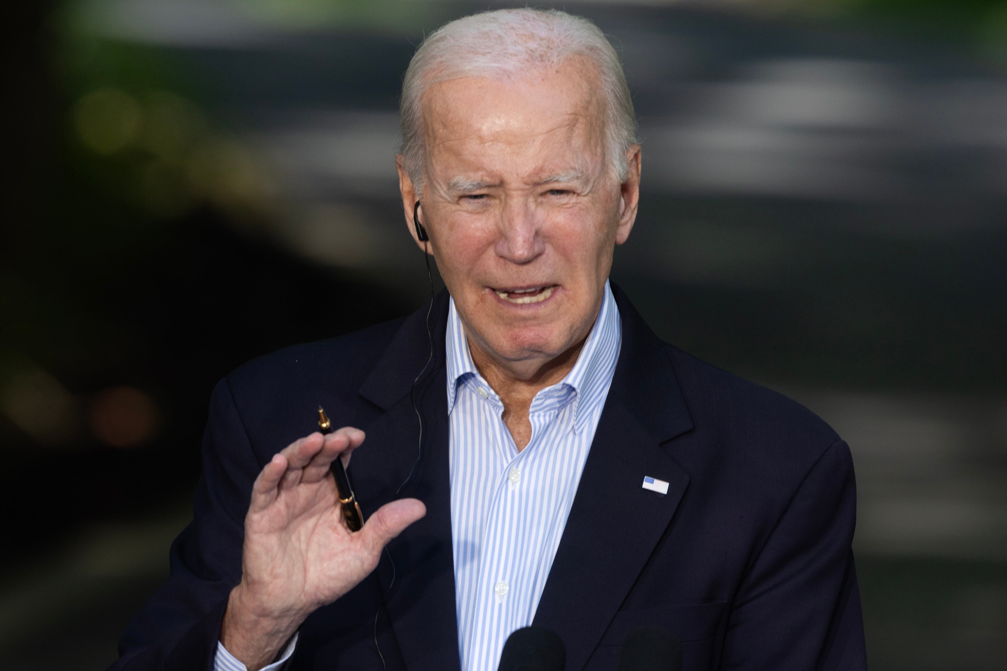 El presidente de EEUU, Joe Biden, en la rueda de prensa posterior a su encuentro con los líderes de Japón y Corea del Sur, el pasado viernes.