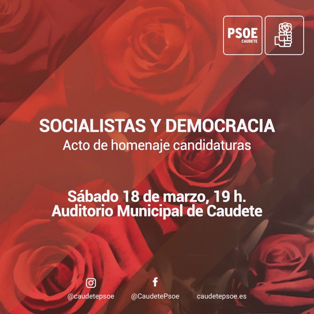 Cartel del acto del sábado