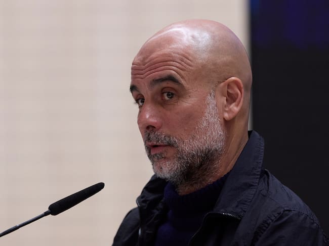 Pep Guardiola en rueda de prensa