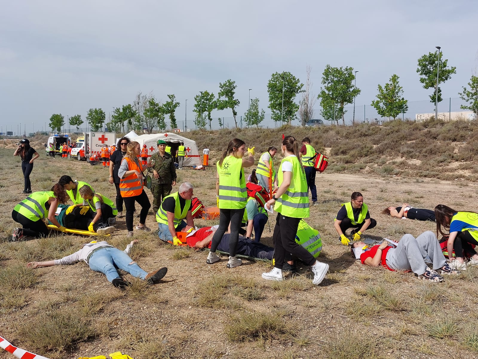 Simulacro en la Universidad San Jorge de Zaragoza