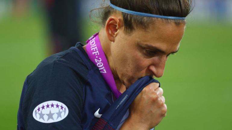 Vero Boquete, en un partido de Champions League con el PSG