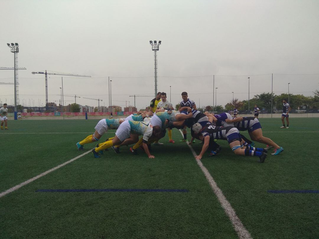 Imagen del partido de rugby del Cruxe este fin de semana 