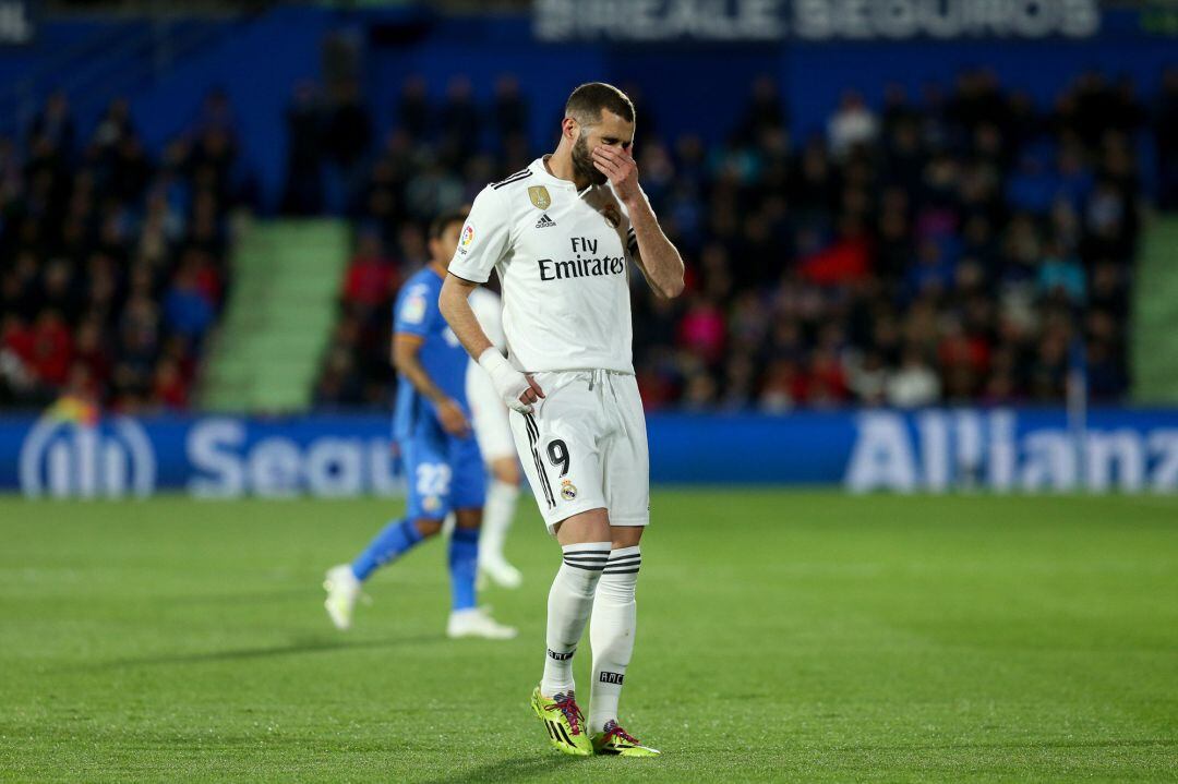 Karim Benzema durante el último partido en el Coliseum