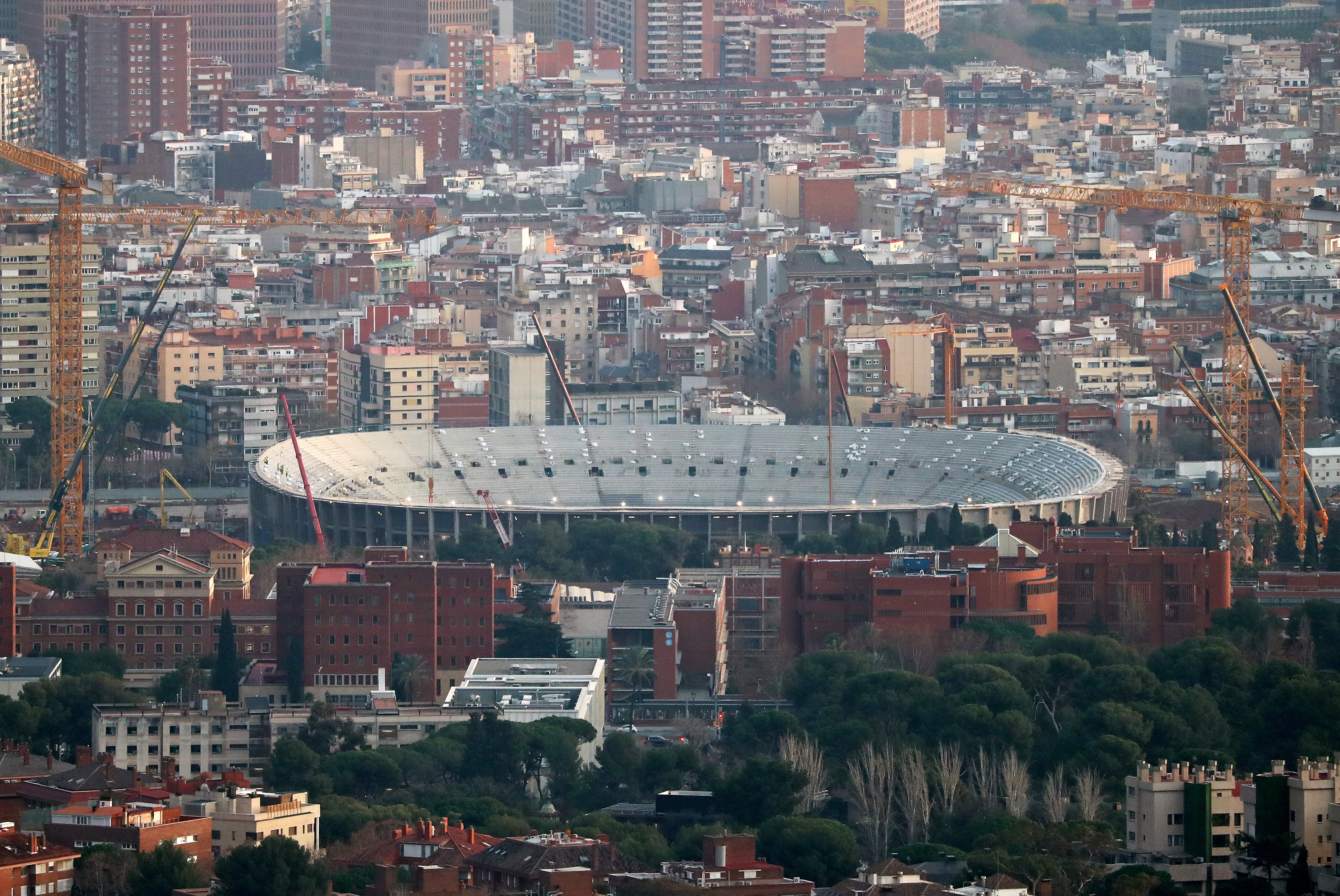 La reconstrucción del Spotify Camp Nou continúa su curso