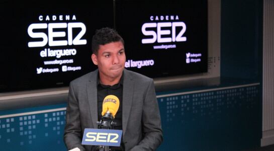 Casemiro, en los estudios centrales de la Cadena SER en Madrid