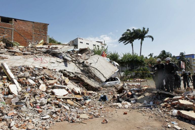 Así han quedado los edificios en la ciudad de Manta