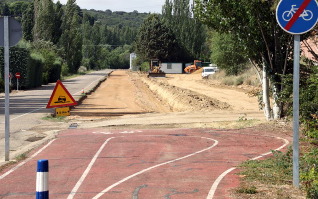 Imagen de archivo de las obras de construcción del carril bici