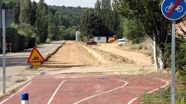 Imagen de archivo de las obras de construcción del carril bici