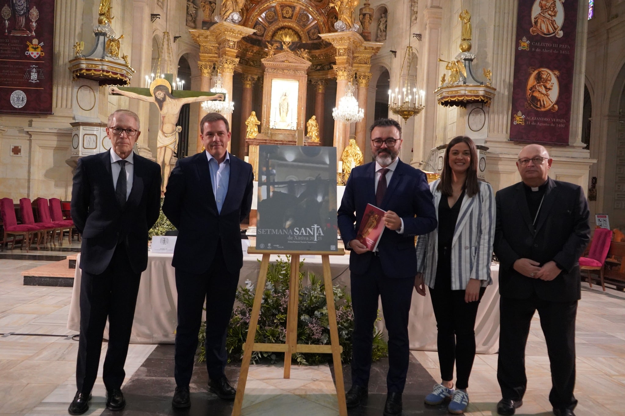 Rueda de prensa en la Seu. Fuente: Ajuntament de Xàtiva