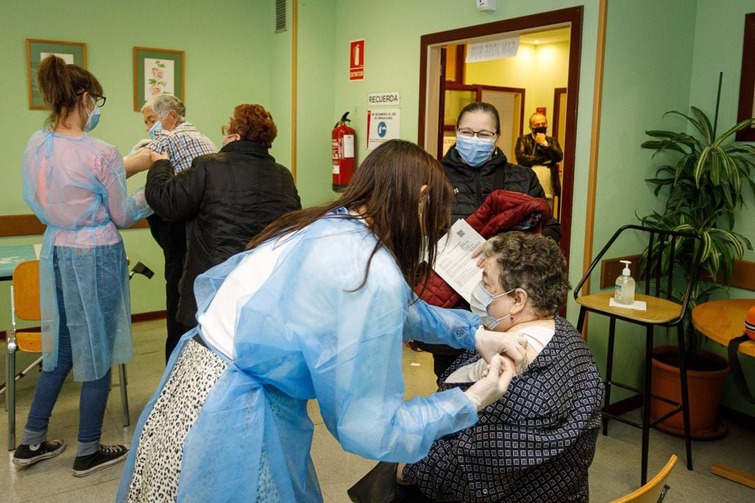 Vacunación de mayores en una residencia