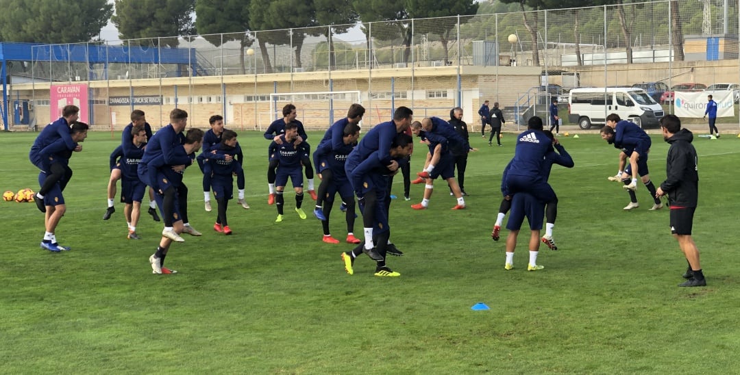 El buen ambiente ha protagonizado esta semana los entrenamientos del Real Zaragoza