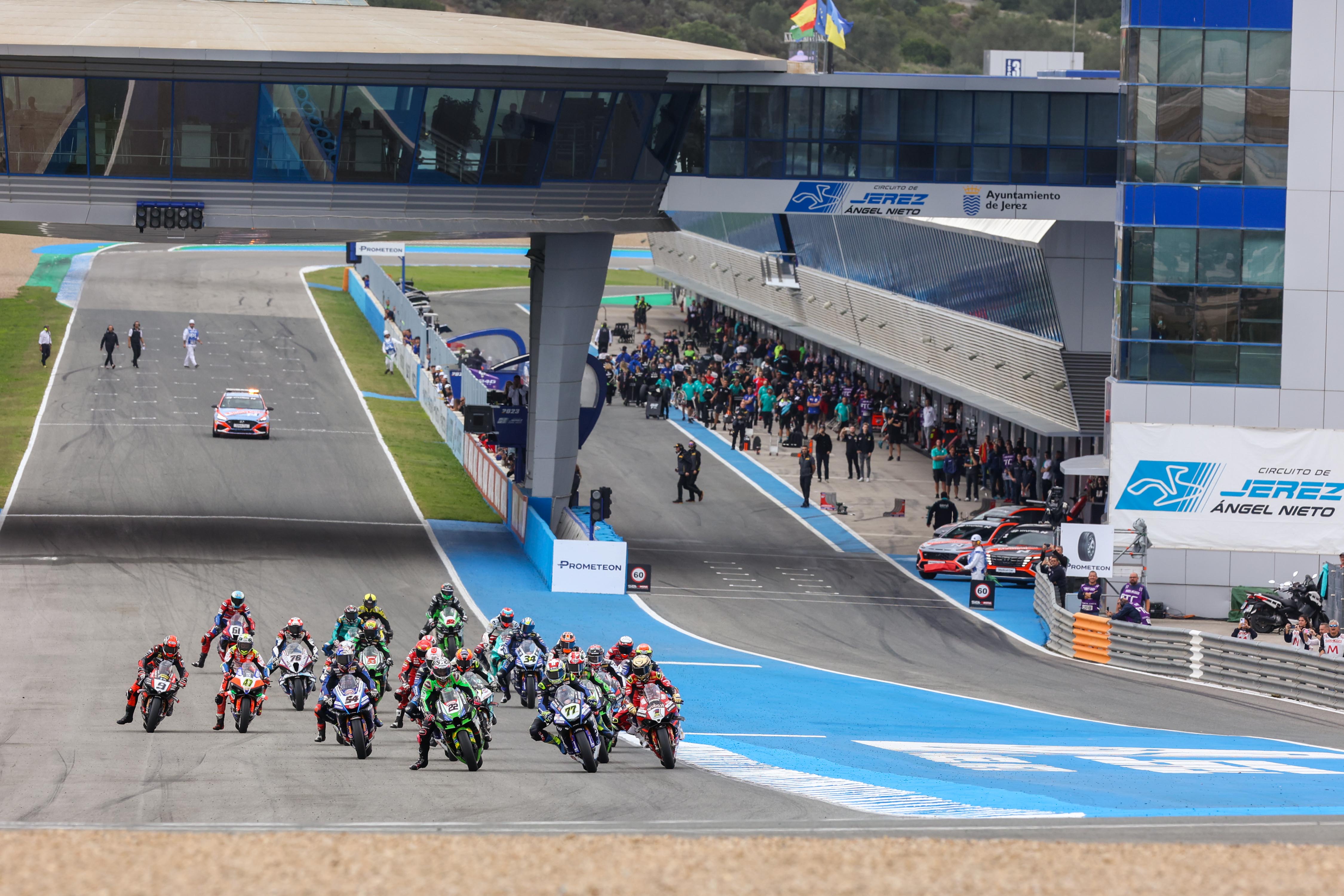 Prueba del Mundial de Superbike en 2023 en el Circuito de Jerezn