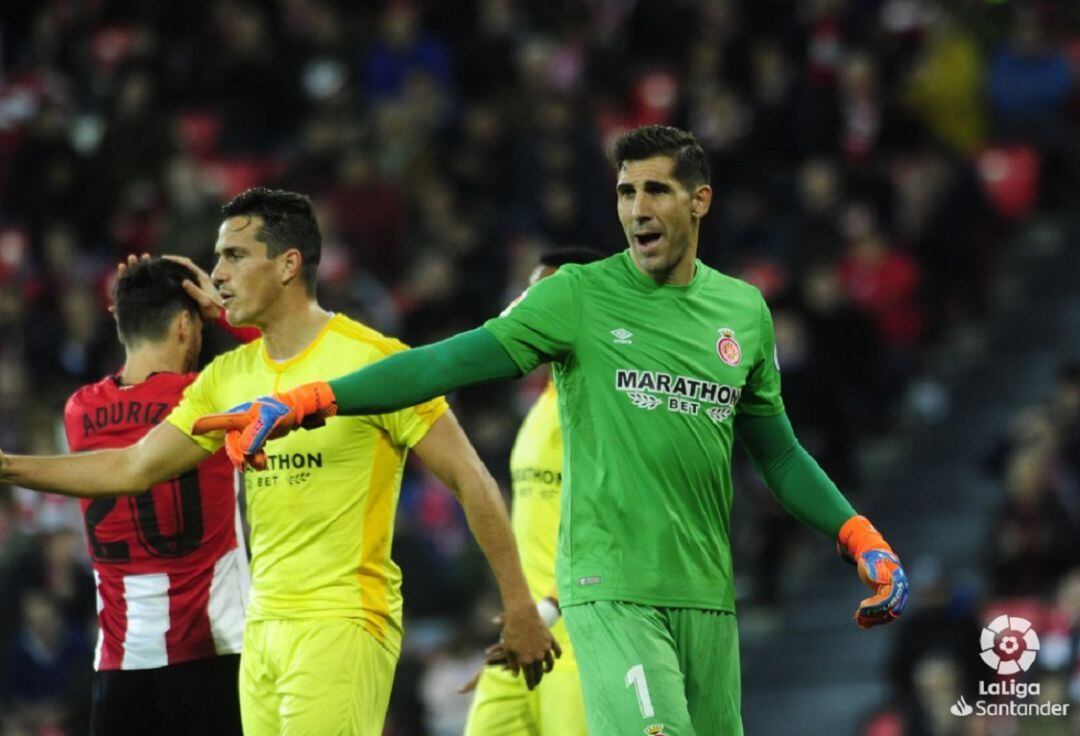 Gorka Iraizoz durant el partit del camp de l'Athletic.