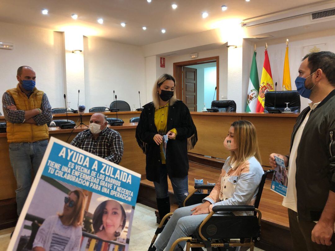 Un instante de la presentación de la campaña solidaria de ayuda a Zulaida.