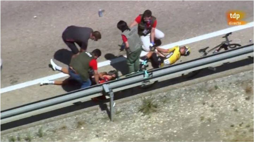 El ciclista Gijs Leemreize pierde un dedo tras una tremenda caída en la Vuelta a Burgos