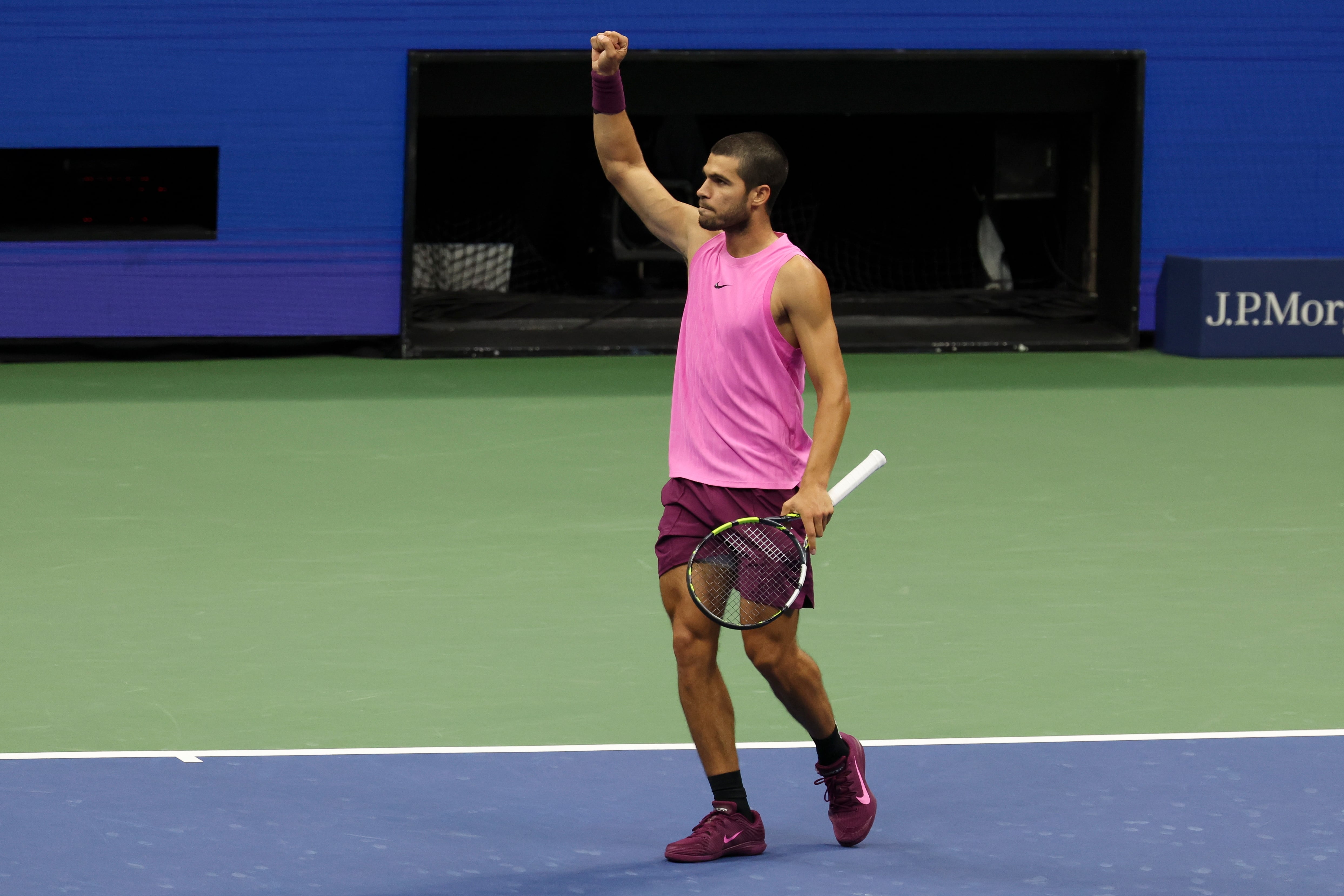 Carlos Alcaraz durante la final frente a Sinner (Tenis, Italia, España, Nueva York) EFE/EPA/SARAH YENESEL