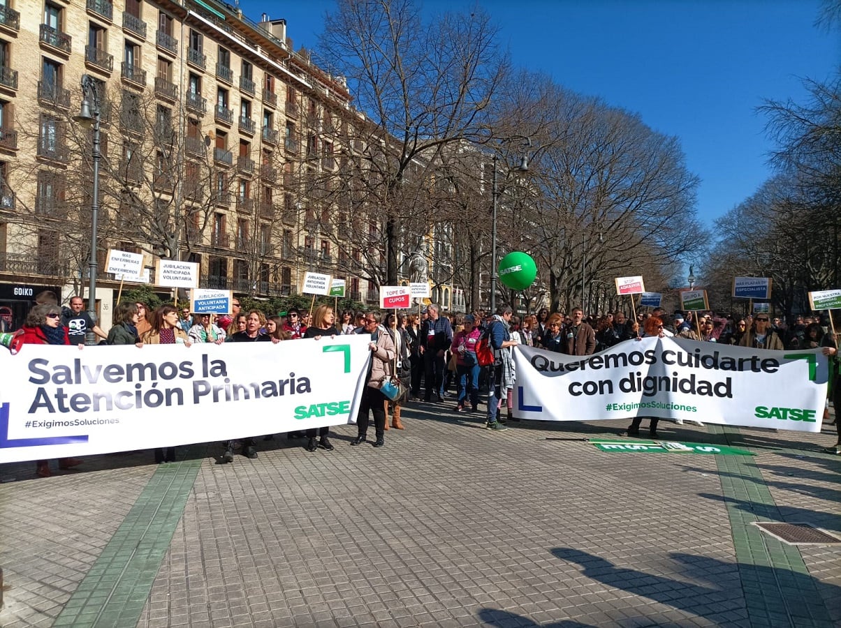 Satse Navarra convoca una huelga de enfermería y fisioterapia para el próximo 28 de febrero