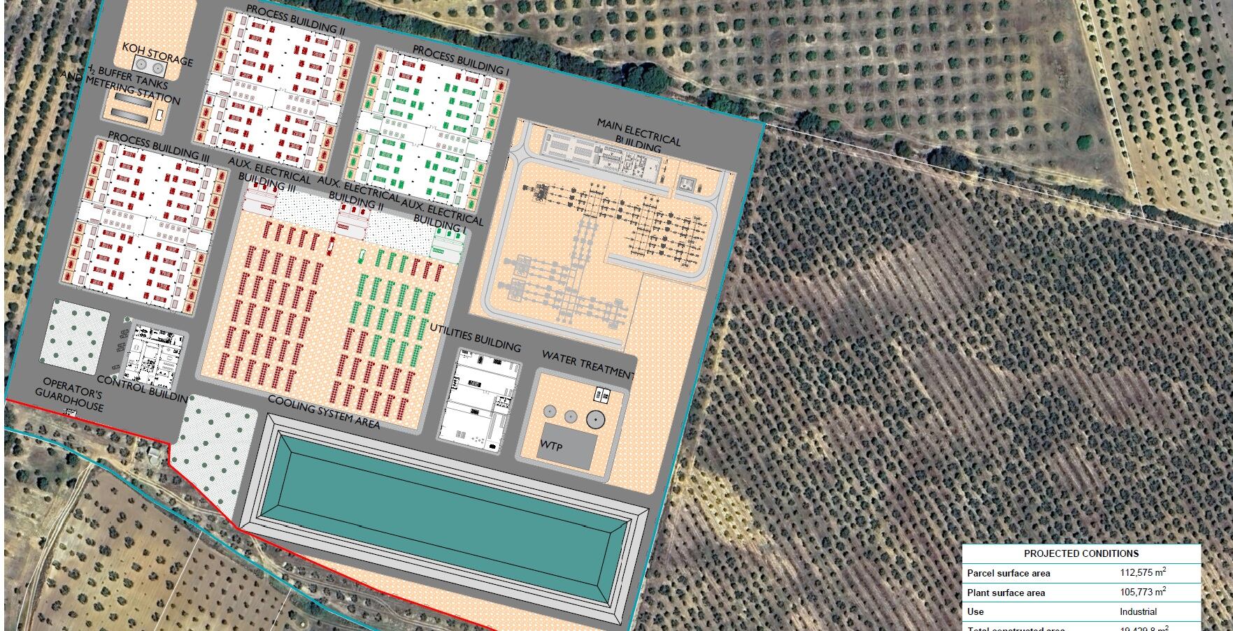 Diseño de la nueva planta de hidrógeno verde en Almonte