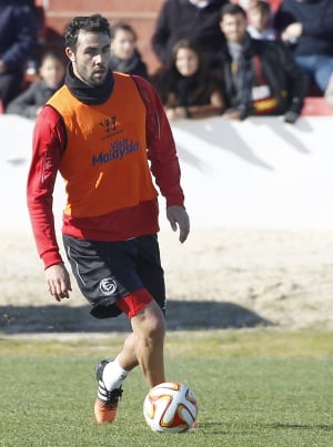 08/12/14 ENTRENAMIENTO PRIMERA DIVISION   SEVILLA   IBORRA