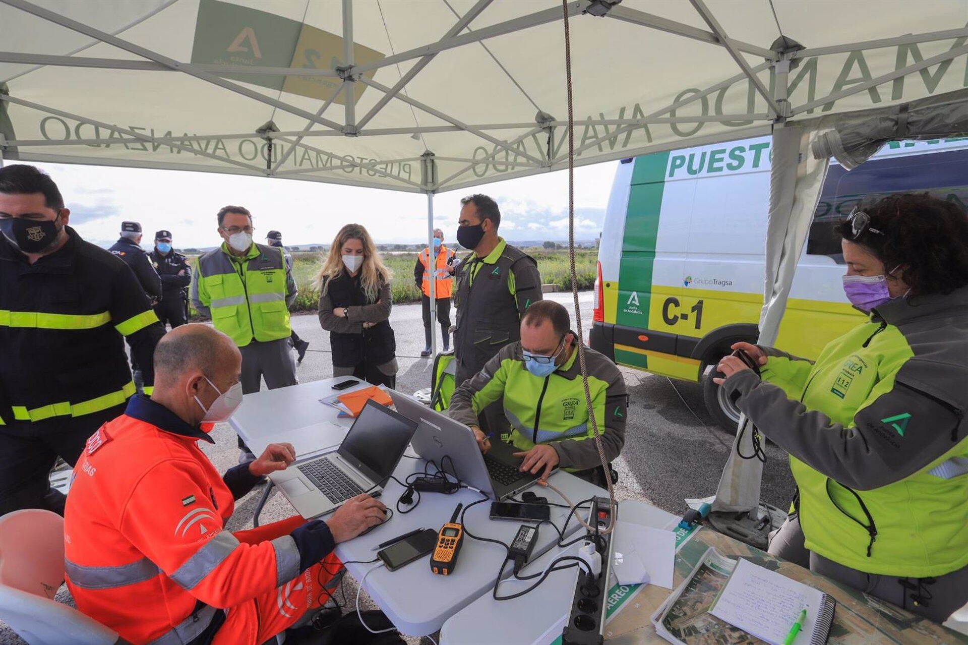 Simulacro en el aeropuerto de Jerez