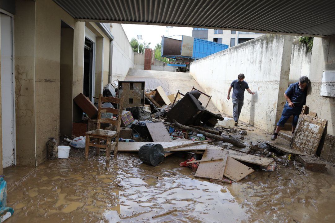 Inundación en Tafalla.