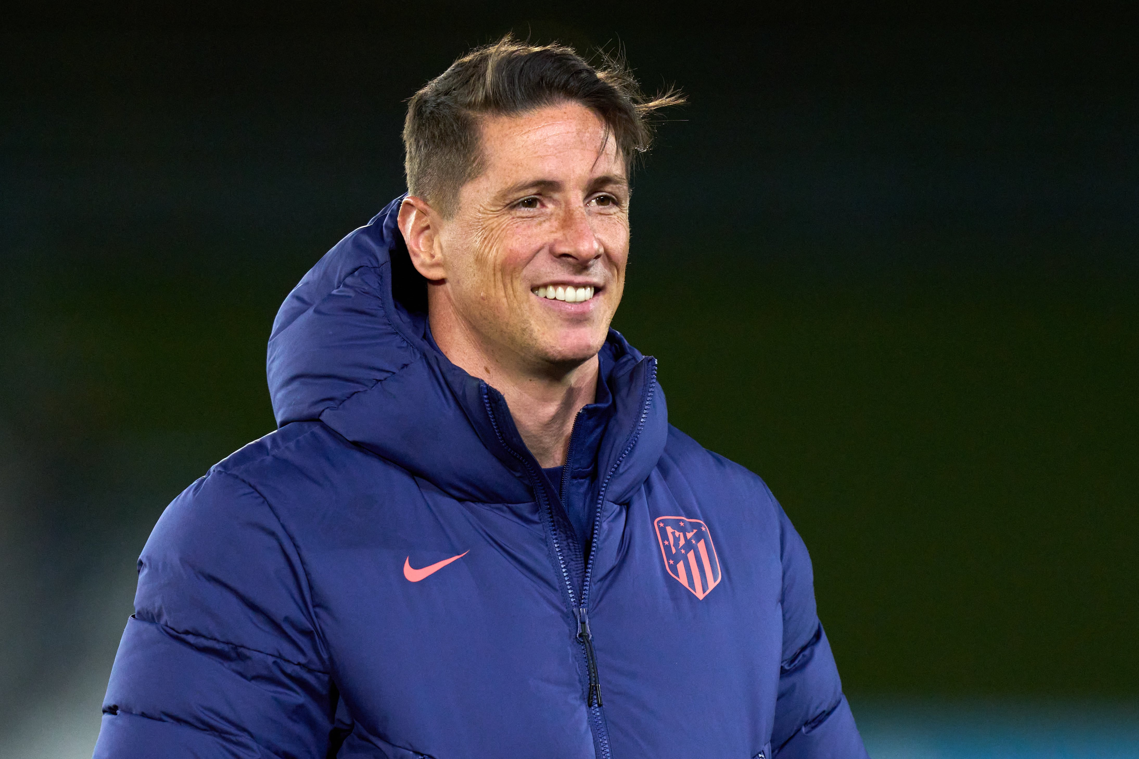 Fernando Torres en un partido con el juvenil del Atlético de Madrid