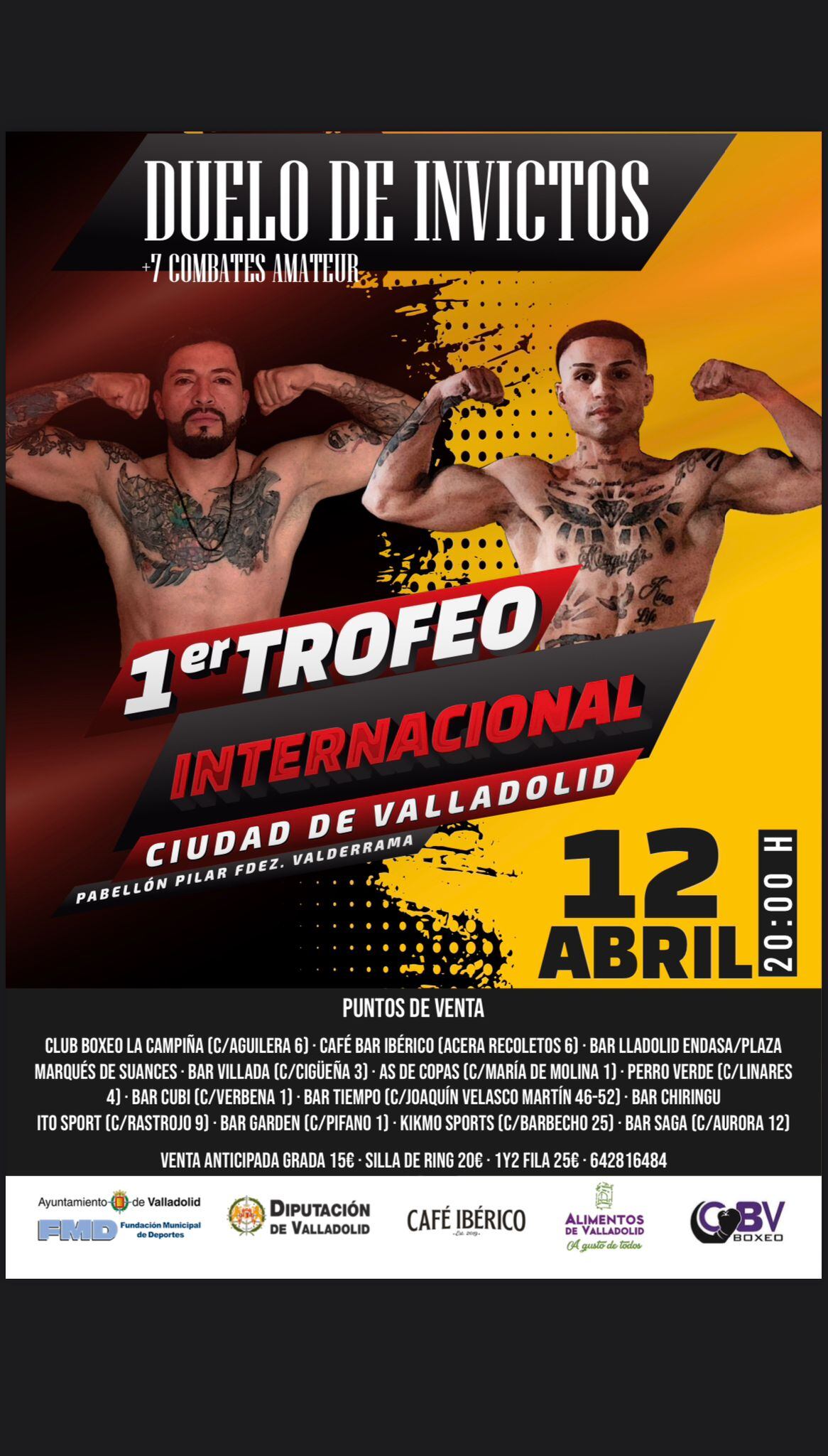 El cartel de la pelea con la vuelta de Salvi