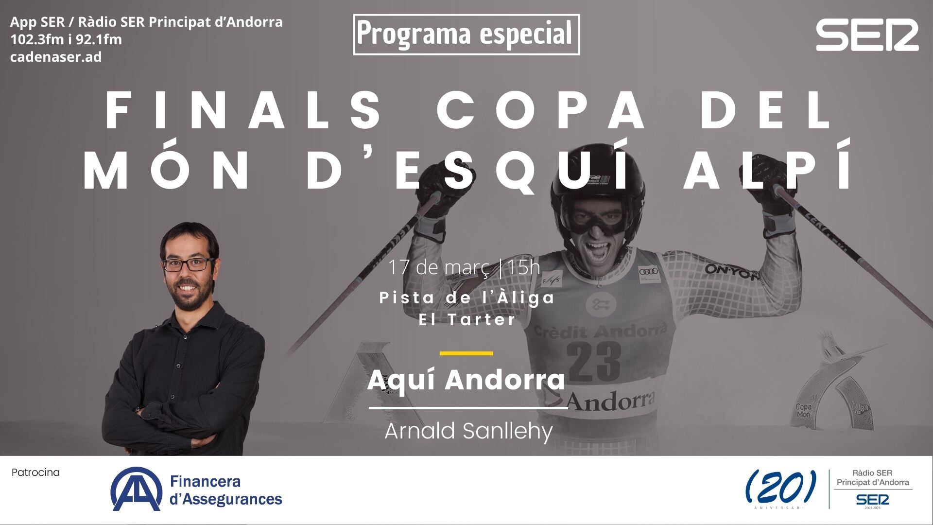 Imatge promocional de l'especial 'Aquí Andorra' Finals Copa del Món d'Esquí Alpí.