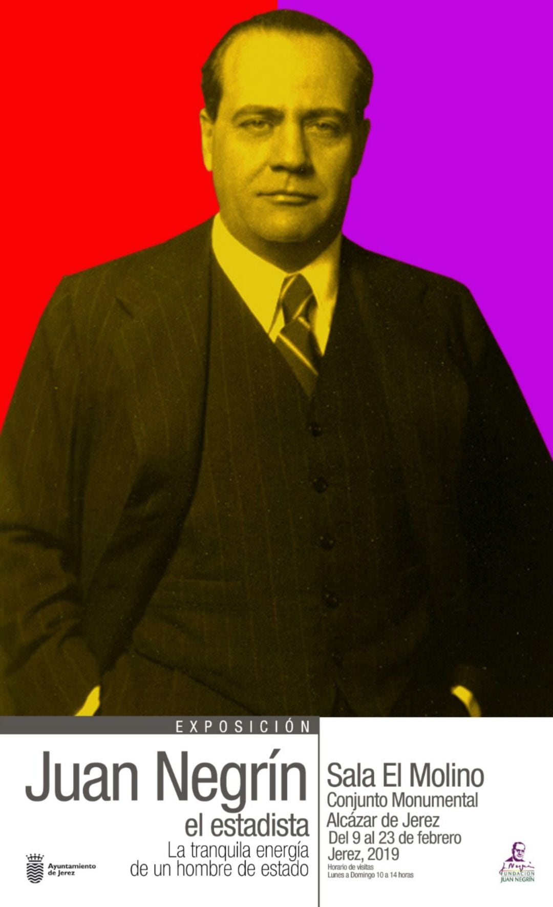 Cartel de la exposición dedicada a Juan Negrín