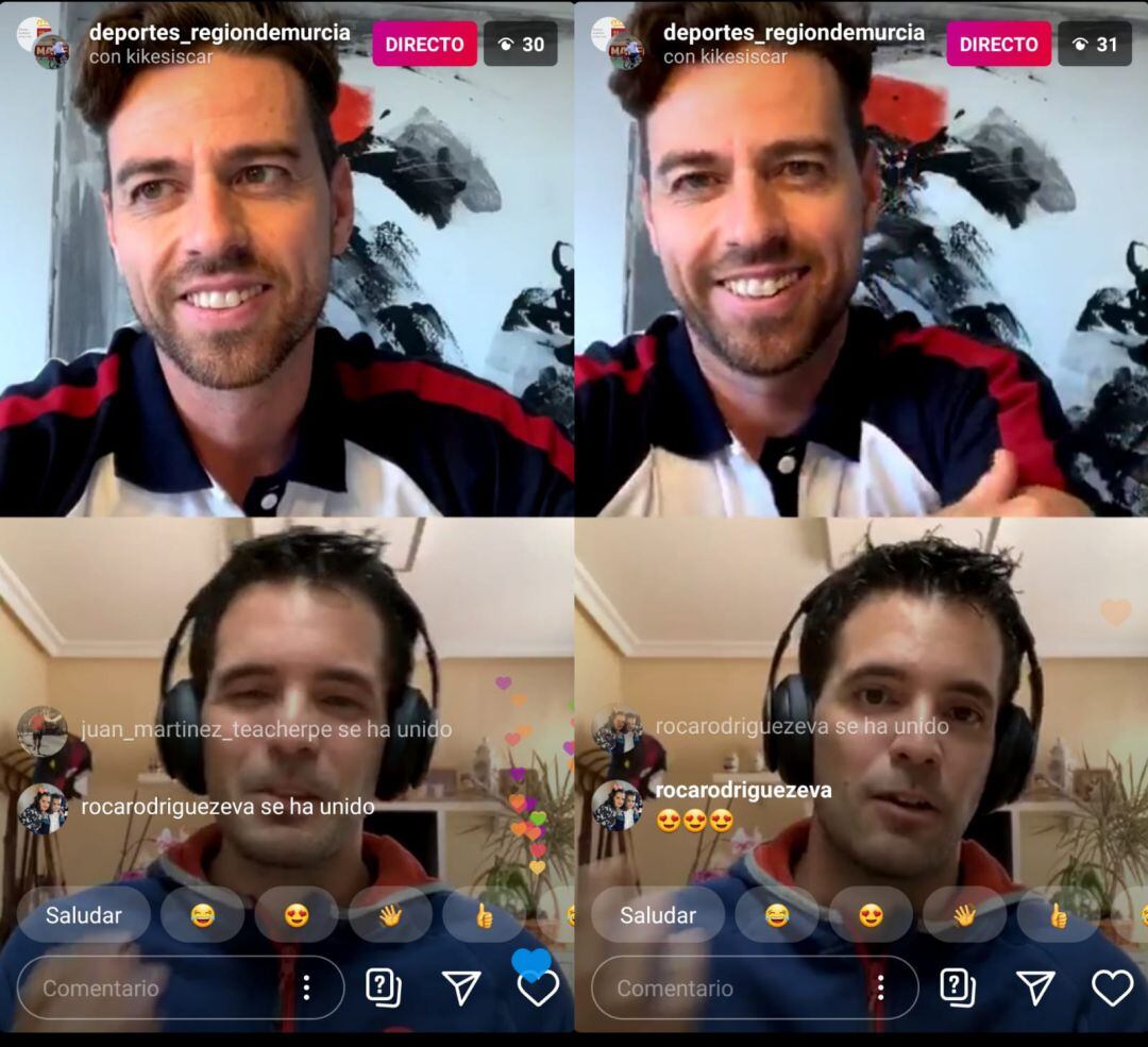 Fran Sánchez y Enrique Siscar en el directo de Instagram