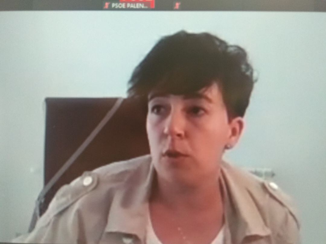 Gemma Sanfélix durante su comparecencia telemática