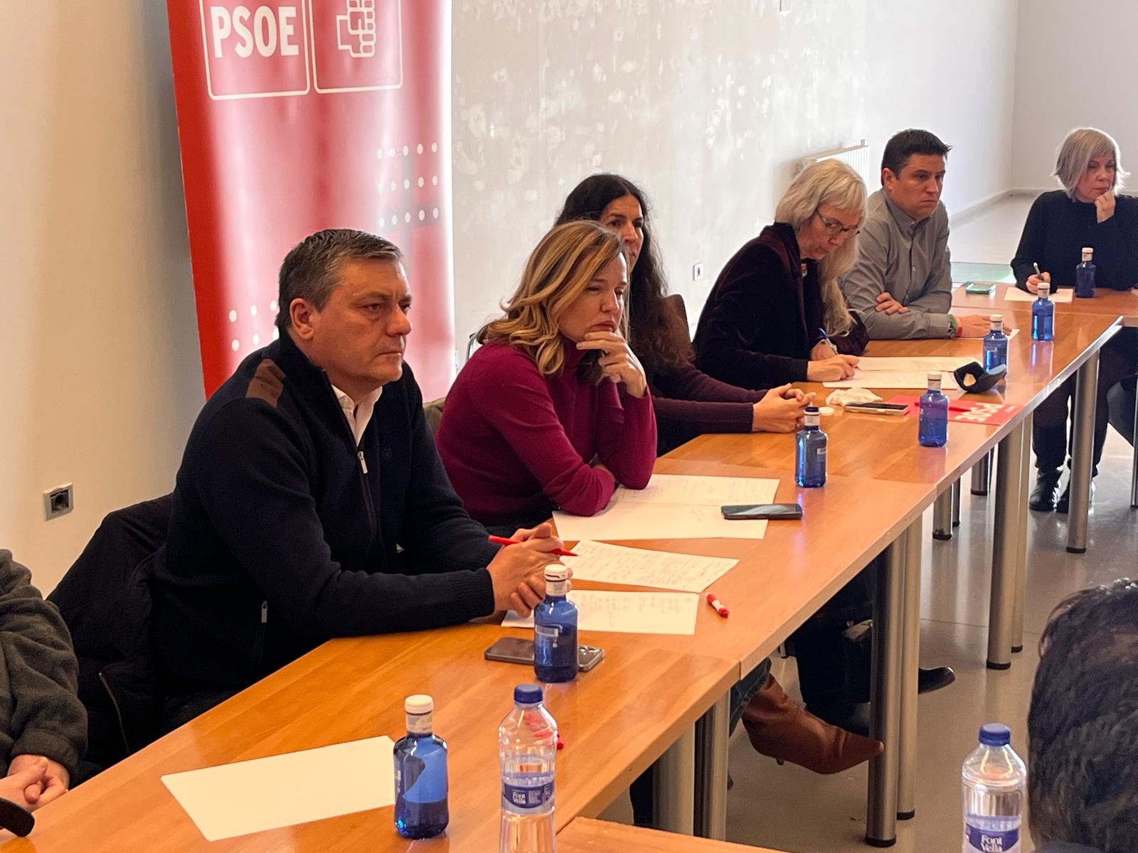 Pilar Alegría, este viernes en Huesca