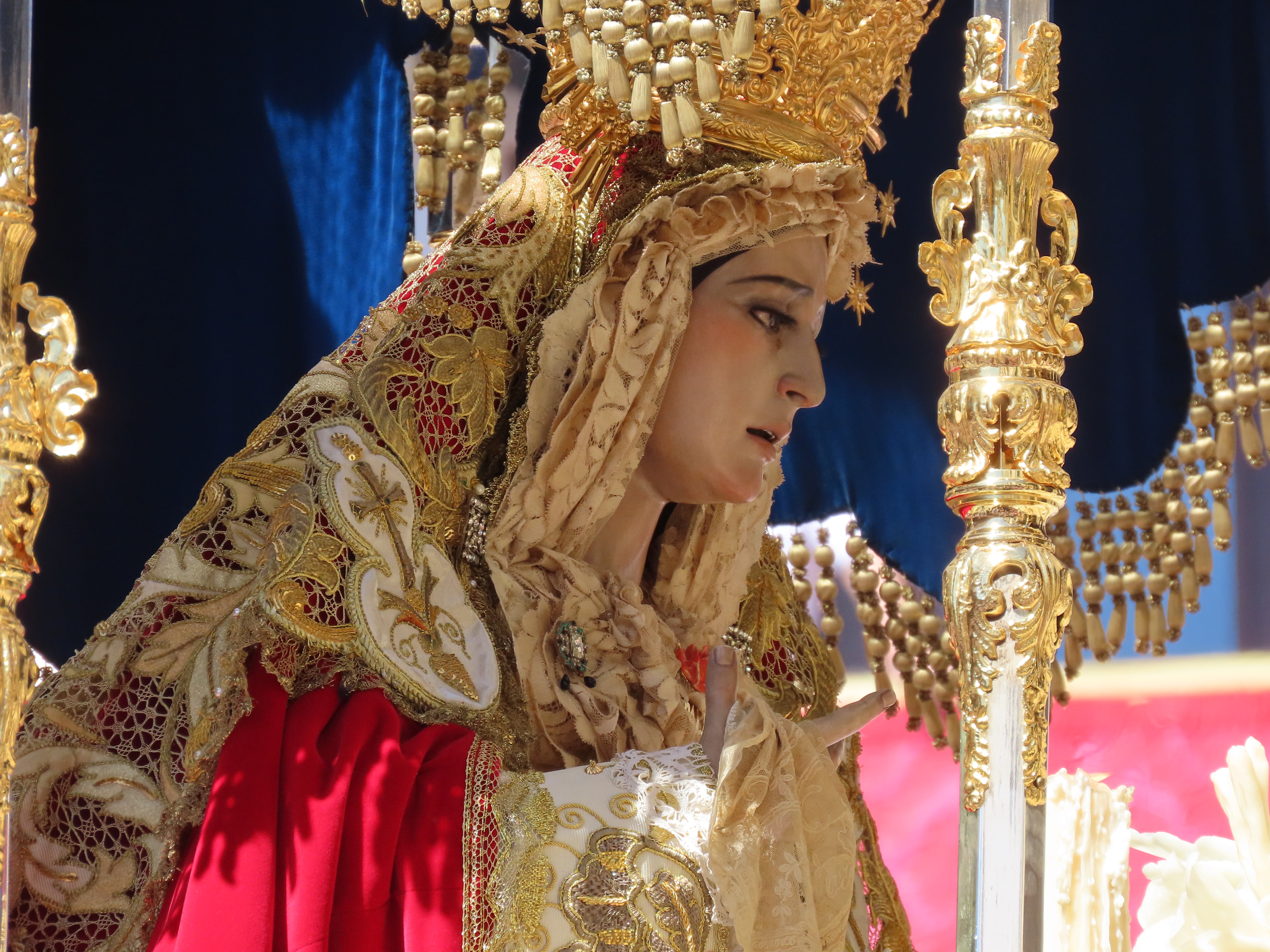 La Virgen de la Palma, uno de los dos pasos de la hermandad que abre la Semana Santa de Córdoba