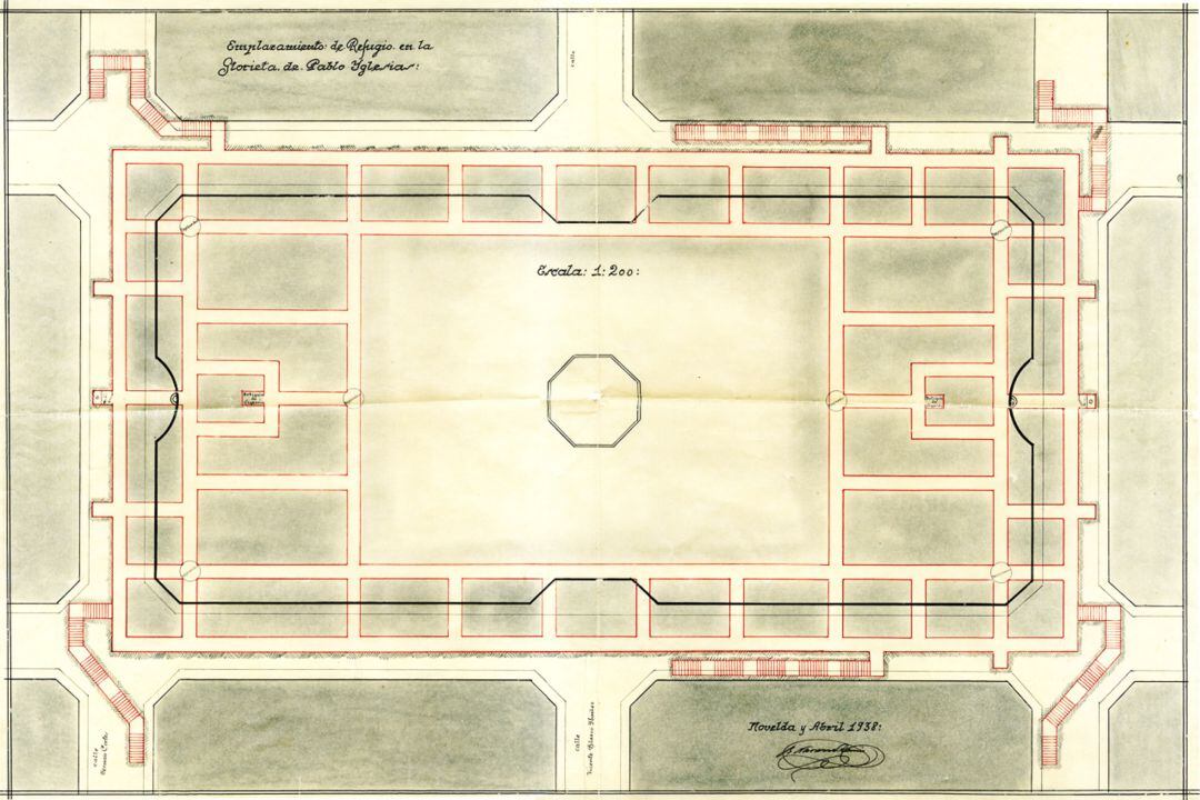 Plano refugio Glorieta Novelda