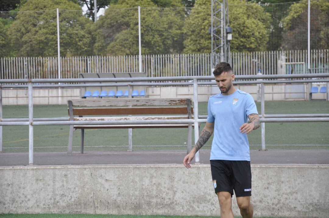 Fran Sabaté durante un entrenamiento del Xerez CD