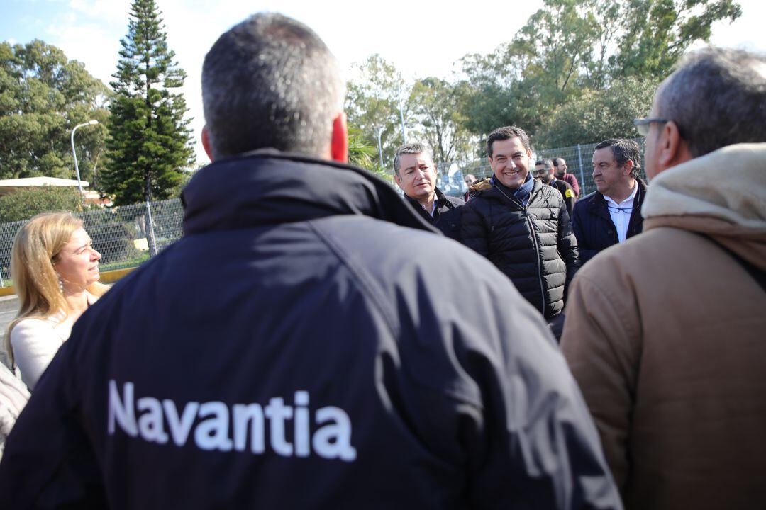 Juan Manuel Moreno este viernes en visita a Navantia