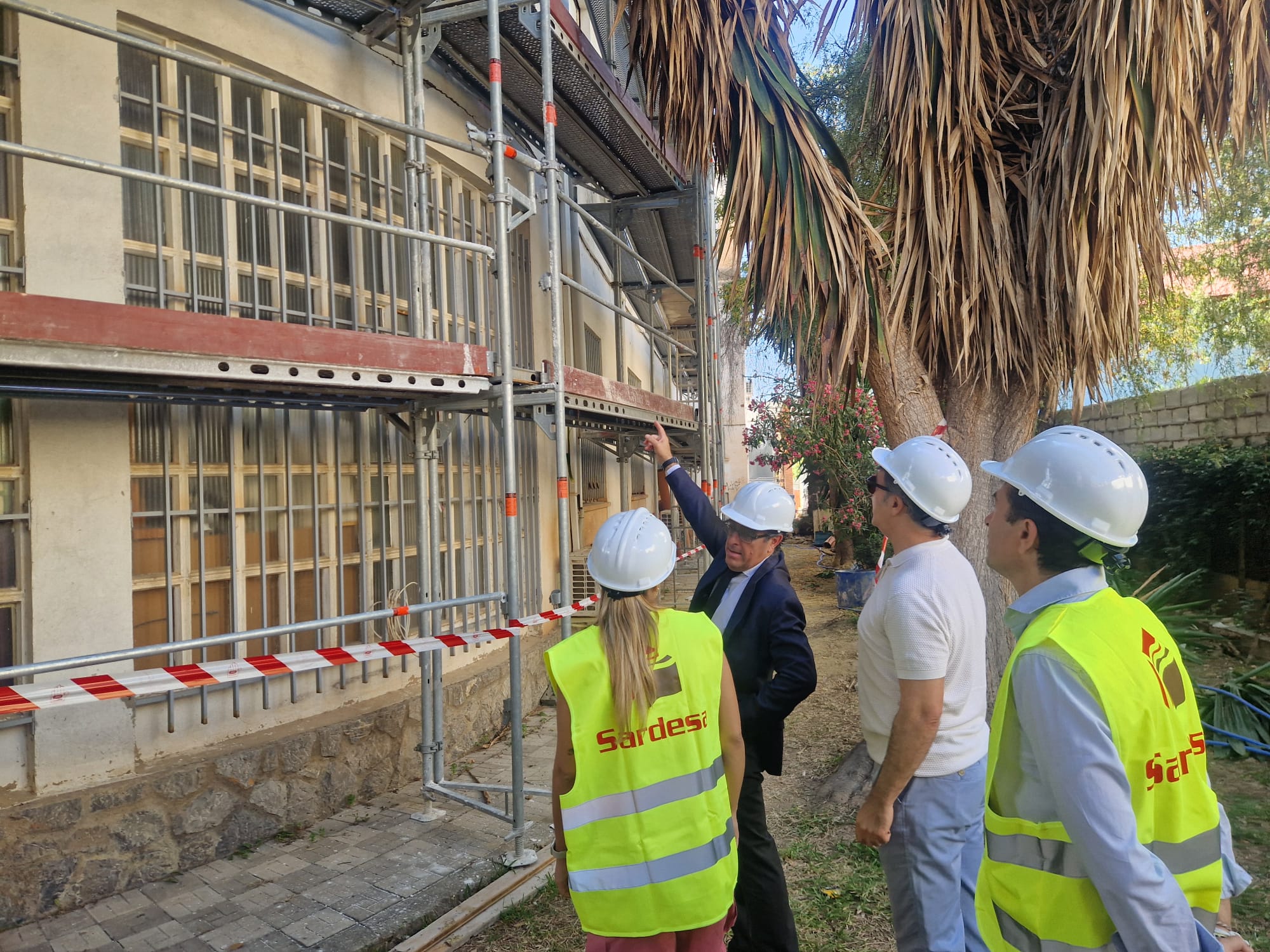 Supervisión de las obras que se llevan a cabo en San Telmo